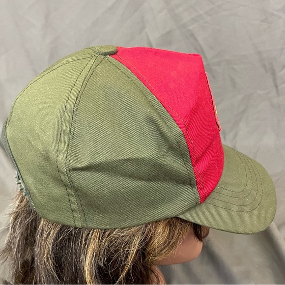 Vintage Boy Scouts Made In America Fleur De Lis Snap Back Baseball Cap Size S/M - Picture 2 of 8